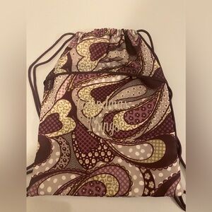 THIRTY-ONE Purple Paisley Drawstring Bag